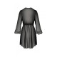 Пеньюар Passion AMBERLY PEIGNOIR black, S/M, пояс в комплекте