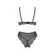 Комплект Passion AMBERLY SET black, L/XL, бралетт и трусики бразилиана