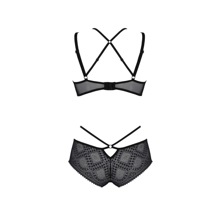 Комплект Passion DROSERA BIKINI black, S/M, бюстгальтер і трусики-кюлоти