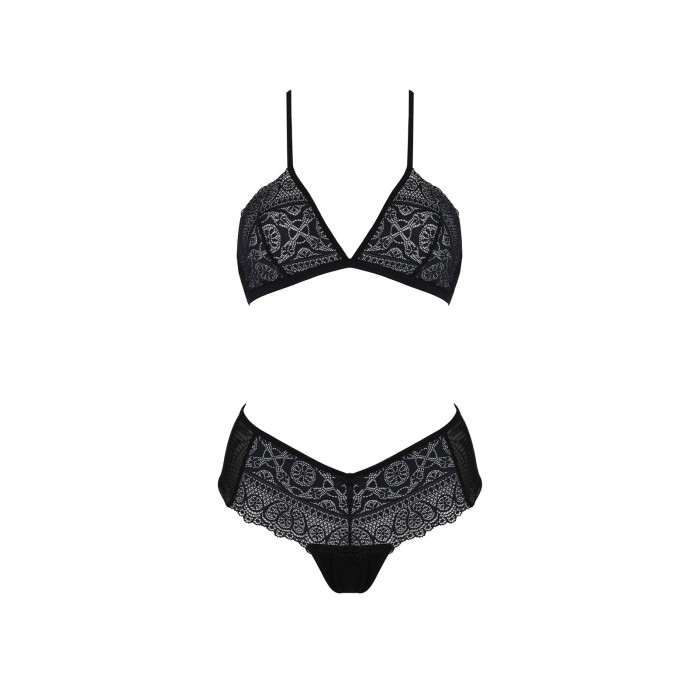 Комплект Passion KERRIA BIKINI black, XXL/XXXL, бралет і трусики-бікіні
