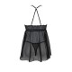 Пеньюар Passion KERRIA CHEMISE black, L/XL, кружевной верх, трусики в комплекте