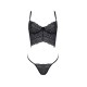 Комплект Passion KERRIA SET black, L/XL, сетка+кружево, бюстье и стринги