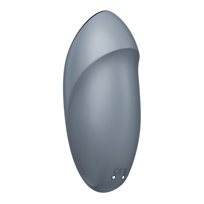Вибростимулятор-пульсатор Satisfyer Tap & Climax 1 Bluegrey, эффект постукивания пальцем, 2 мотора
