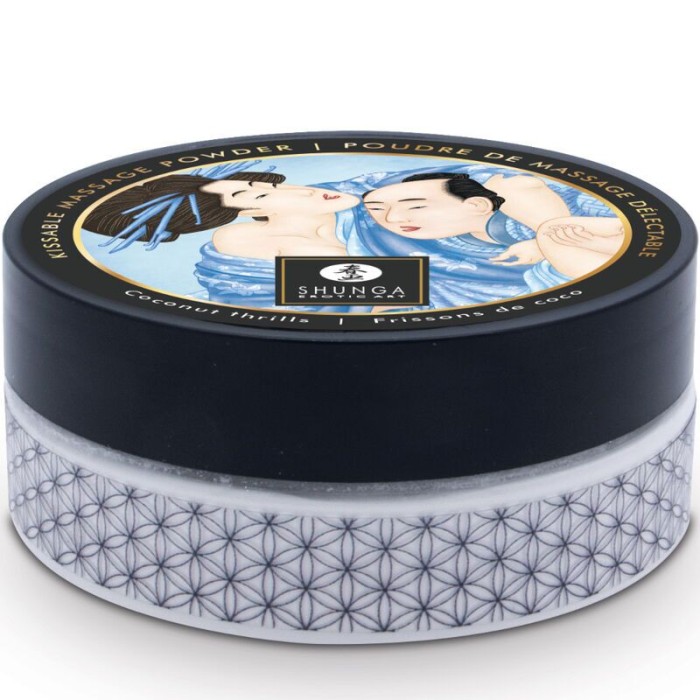 Вкусная пудра для оральных ласк Shunga Body Powder Coconut Thrills, 75 г, аромат кокоса