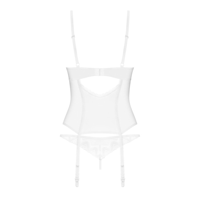 Корсет Obsessive Alissium corset & thong M/L (мятая упаковка!!!)