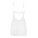 Пеньюар Obsessive Alissium chemise & thong, M/L, кружевной лиф, стринги в комплекте