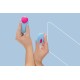 Вибратор в трусики FairyGasm HeartGem blue, на магните, пульт ДУ
