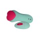 Вибратор в трусики FairyGasm HeartGem green, на магните, пульт ДУ