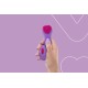 Вибратор в трусики FairyGasm HeartGem violet, на магните, пульт ДУ