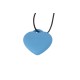 Мини-вибратор «Сердечко» FairyGasm PleasureStone blue, 9 режимов, на шнурке