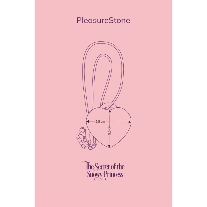 Мини-вибратор «Сердечко» FairyGasm PleasureStone blue, 9 режимов, на шнурке