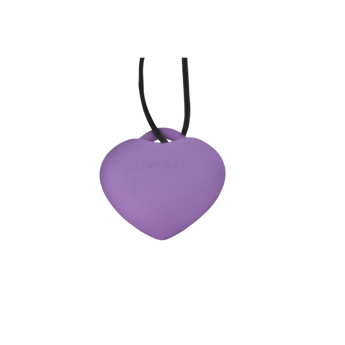Мінівібратор «Сердечко» FairyGasm PleasureStone violet, 9 режимів, на шнурку