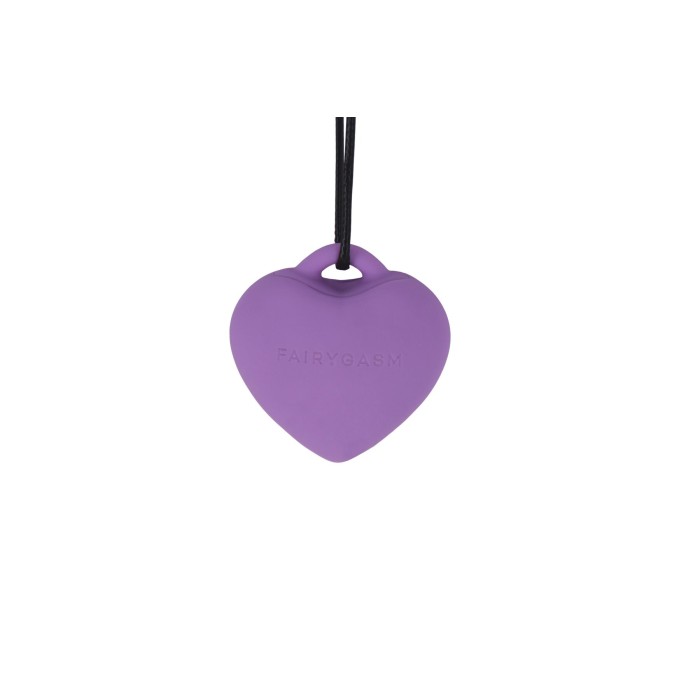 Мінівібратор «Сердечко» FairyGasm PleasureStone violet, 9 режимів, на шнурку