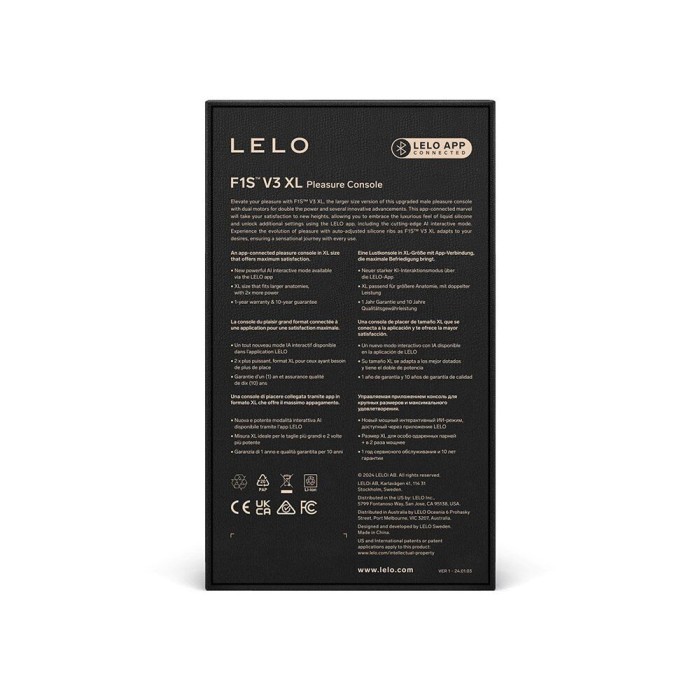 Смарт-мастурбатор LELO F1S V3 XL Red, збільшений, 2 мотори, 8 режимів, стимуляція звуковими хвилями
