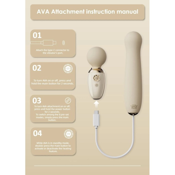 Пульсатор Zalo – AVA Attachment Sakura Pink для смарт-вібромасажера Zalo – AVA
