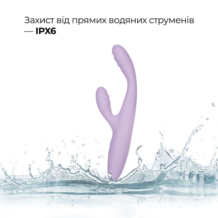 Тонкий кролик-вибратор Svakom Cici+ 2 Lilac, управление со смартфона, подогрев до 38 °C
