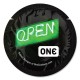 Набір презервативів ONE Glowing Pleasures, 100 шт, світяться в темряві, зі змазкою, паковання-тубус