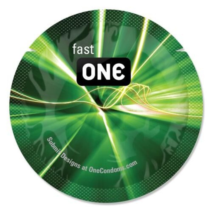 Презерватив ONE Glowing Pleasures, 1 шт, светится в темноте, со смазкой