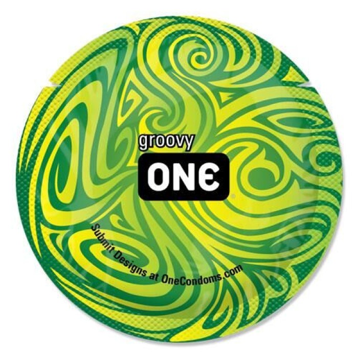 Презерватив ONE Glowing Pleasures, 1 шт, светится в темноте, со смазкой