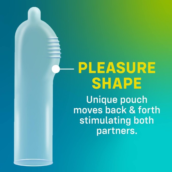 Презерватив ONE Pleasure Plus, 1 шт, з ребристою ділянкою на кінці, зі змазкою