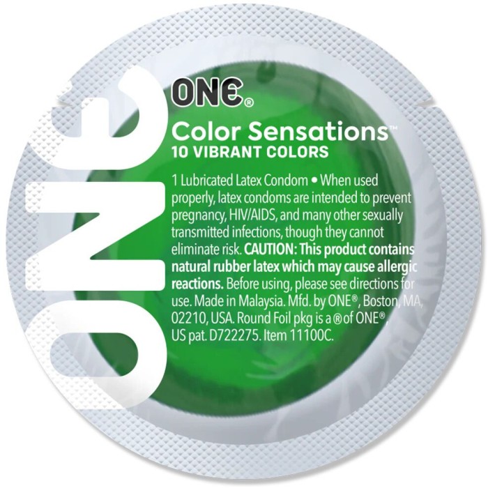Презерватив ONE Color Sensations - ONE with nature (Emerald) 1 шт