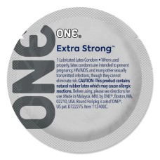 Презерватив ONE Extra Strong, 1 шт, расширенная форма, со смазкой, подходит для анального секса