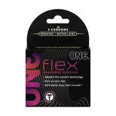 Презервативы ONE Flex Graphene, 3 шт, супертонкие, очень прочные, картонная упаковка