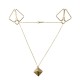 Зажимы для сосков с тяжелой подвеской LOCKINK Nipple Clamps with Heavy Pendant - Golden