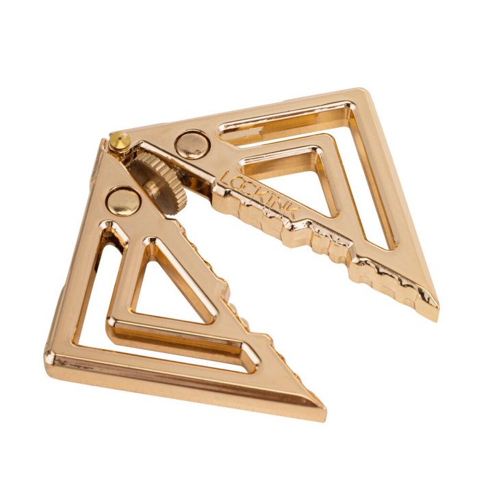 Зажимы для сосков с легкой подвеской LOCKINK Adjustable Nipple Clamps with Light Pendant - Golden