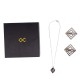 Зажимы для сосков с легкой подвеской LOCKINK Adjustable Nipple Clamps with Light Pendant - Grey