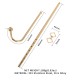 Анальный крюк LOCKINK Golden Adjustable Anal Hook Set