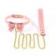 Поводок LOCKINK SEVANDA Love Heart Butterfly Leather Collar Set - Pink