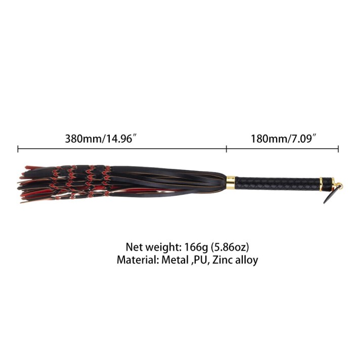 Флоггер LOCKINK SEVANDA Red & Black Braided Tail Flogger