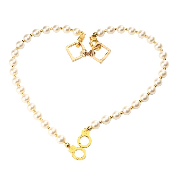 Жемчужные наручники и поножи LOCKINK Pearl Handcuffs & Anklecuffs