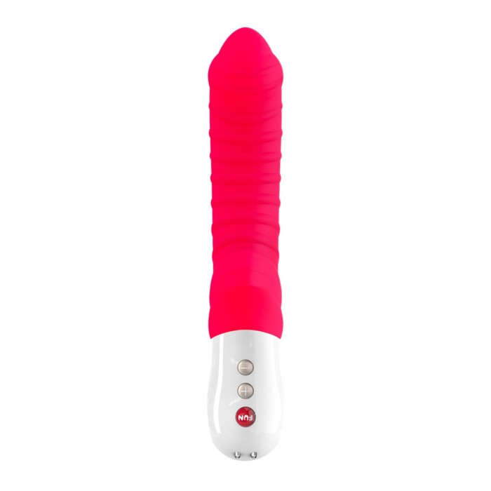 Вибратор для точки G Fun Factory TIGER india red, ребристый, подходит для анальной стимуляции