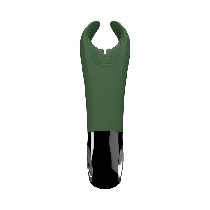 Вибратор для пениса Fun Factory MANTA moss green/black, подходит для парных игр