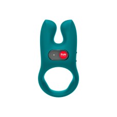 Эрекционное виброкольцо с двойной стимуляцией клитора Fun Factory NŌS deep sea blue, 2 мотора