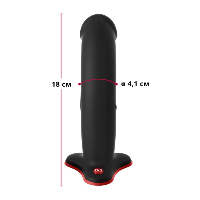Фаллоимитатор Fun Factory THE BOSS STUB, черный, реалистичная текстура, длина 17,9 см, диаметр 4,1 см