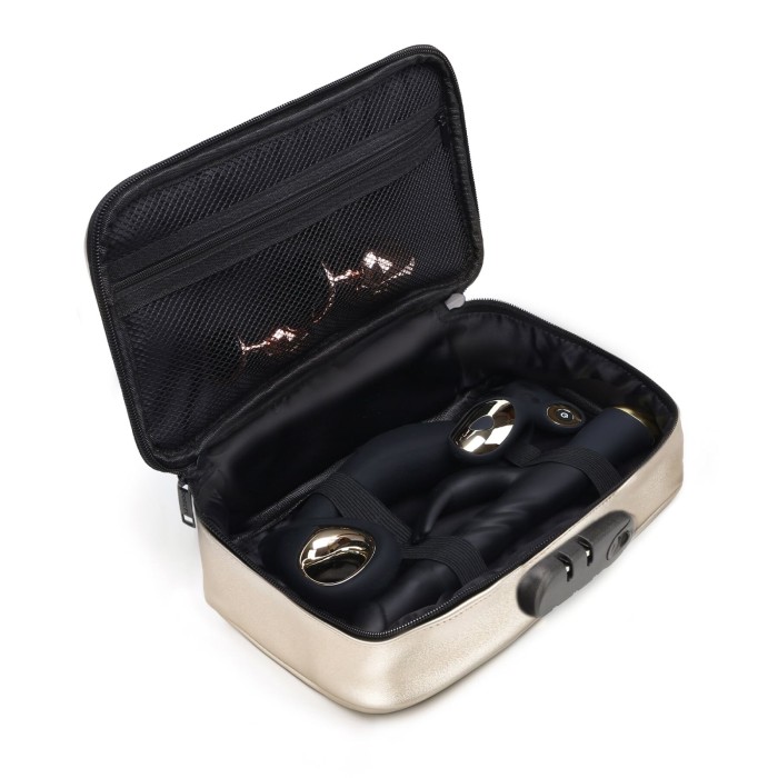 Кейс для игрушек Dorcel DISCREET BOX LUXURY GOLD, кодовый замок, 27×16×7,62 см
