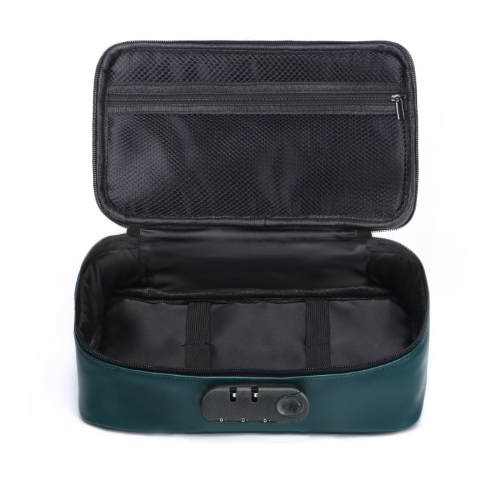 Кейс для игрушек Dorcel DISCREET BOX LUXURY GREEN, кодовый замок, 27×16×7,62 см