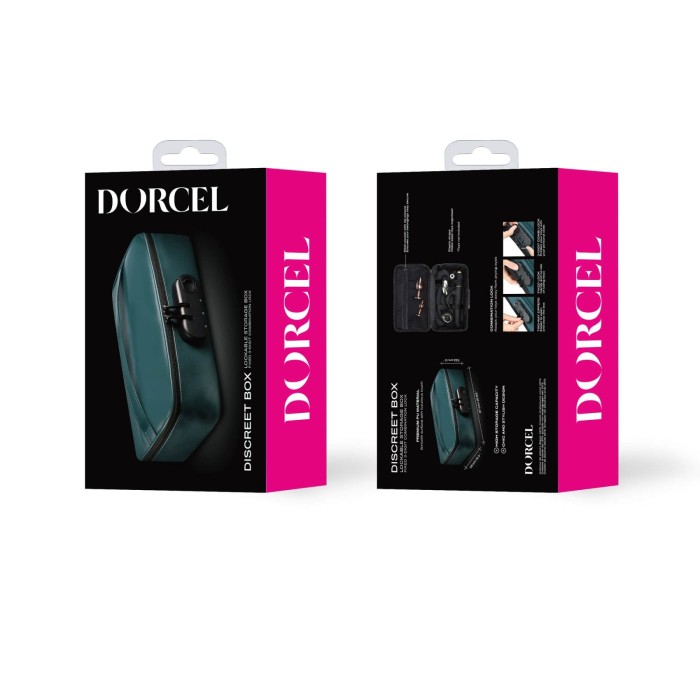 Кейс для игрушек Dorcel DISCREET BOX LUXURY GREEN, кодовый замок, 27×16×7,62 см
