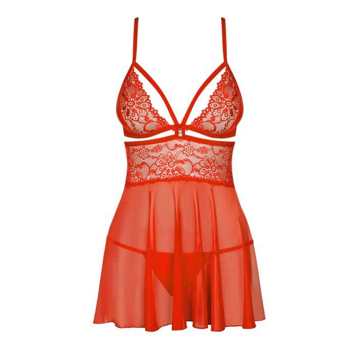 Бебі-дол Obsessive 838-BAB-3 babydoll & thong red S/M