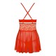 Бебі-дол Obsessive 838-BAB-3 babydoll & thong red L/XL