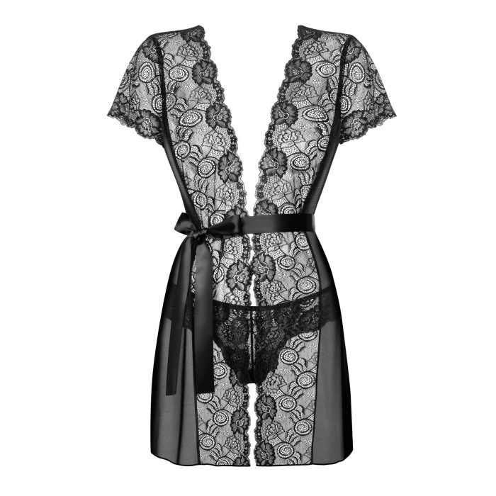Пеньюар Obsessive Alluria peignoir & thong L/XL