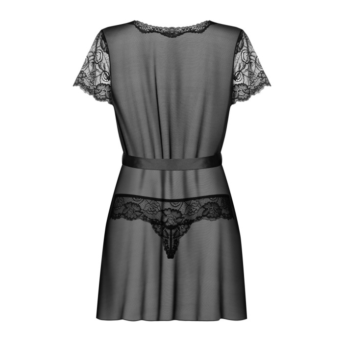 Пеньюар Obsessive Alluria peignoir & thong L/XL