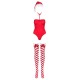 Боди Obsessive Kissmas teddy red L/XL (мятая упаковка!!!)