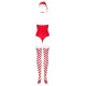 Боди Obsessive Kissmas teddy red L/XL (мятая упаковка!!!)