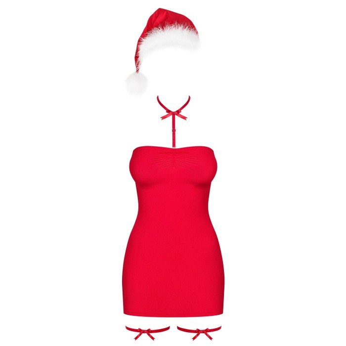 Сорочка Obsessive Kissmas chemise red L/XL