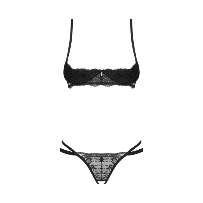Комплект Obsessive Nutris 2-pcs crotchless set M/L