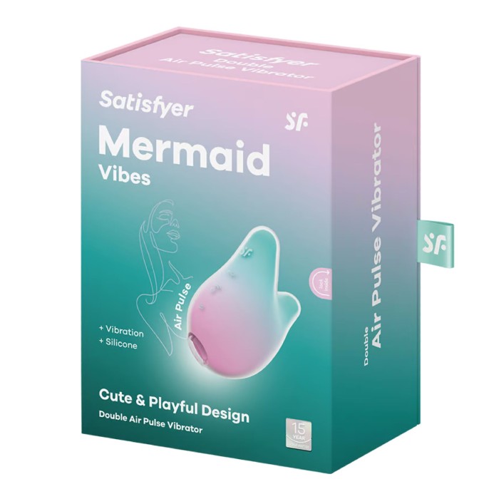 Вакуумный клиторальный стимулятор с вибрацией Satisfyer Mermaid Vibes Mint/Pink, 2 мотора
